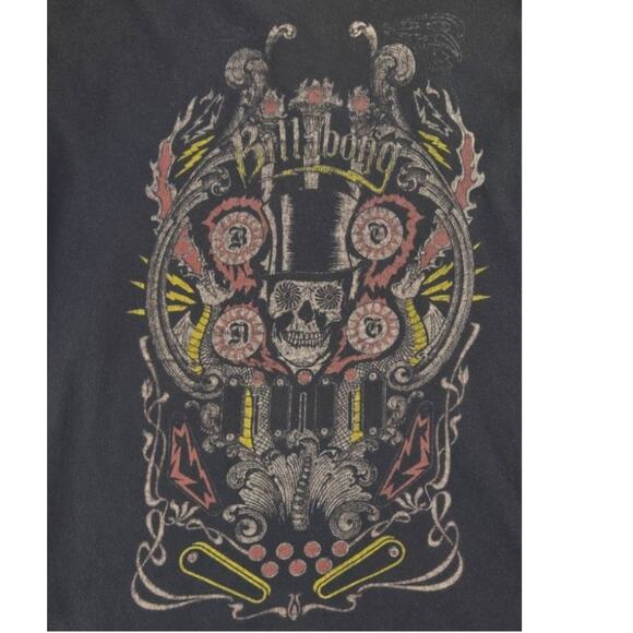 Billabong | Skeleton with Top Hat Pinball T-Shirt | Size Medium - Picture 1 of 4